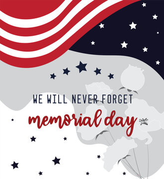 Happy Memorial Day Celebration Vector Design