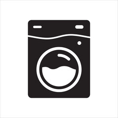 Washer vector icon. Washer flat sign design. Wash machine symbol pictogram. UX UI icon