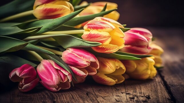 bouquet of tulips wallpaper