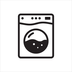 Washer vector icon. Washer flat sign design. Wash machine symbol pictogram. UX UI icon