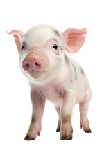 piglet isolated on transparent background, generative ai