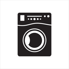 Washer vector icon. Washer flat sign design. Wash machine symbol pictogram. UX UI icon