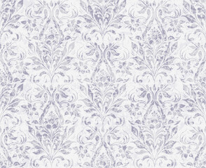 Vector damask seamless pattern background. Classical luxury old fashioned damask ornament, royal victorian seamless texture for wallpapers, textile, wrapping. Exquisite floral baroque template.	
