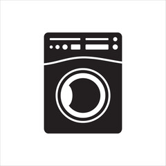 Washer vector icon. Washer flat sign design. Wash machine symbol pictogram. UX UI icon