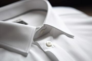 White clothes label close up on new shirt  Generative AI