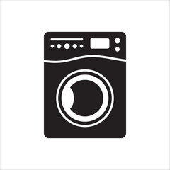 Washer vector icon. Washer flat sign design. Wash machine symbol pictogram. UX UI icon
