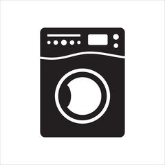 Washer vector icon. Washer flat sign design. Wash machine symbol pictogram. UX UI icon
