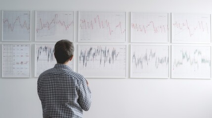 Investor looking at a stock chart. Generative AI