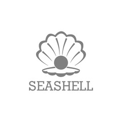 Natural open shell with pearl icon isolated on transparent background