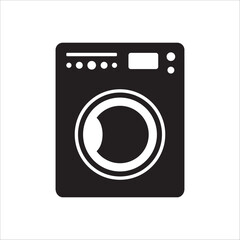 Washer vector icon. Washer flat sign design. Wash machine symbol pictogram. UX UI icon
