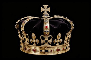 Gold britain crown. Generate Ai
