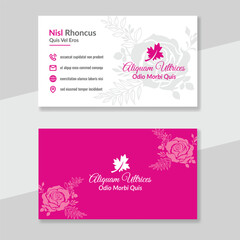 Floral Business Card Template .