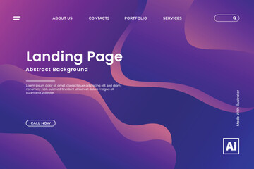 Colorful abstract background banner with gradient color. Liquid shape background design.