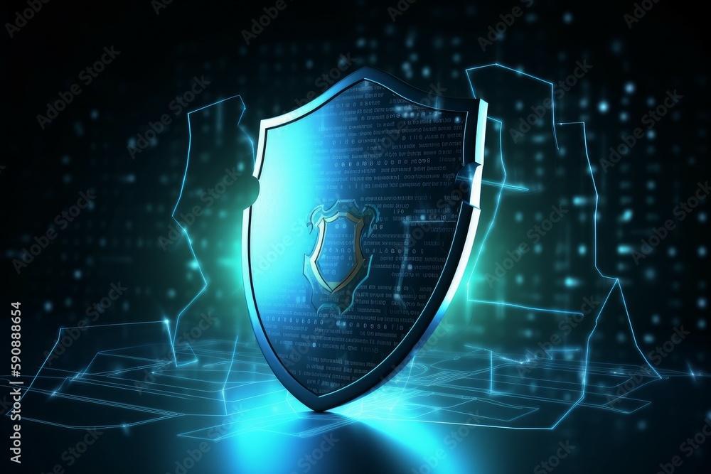 Poster cyber data security. generate ai