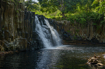 Fototapeta na wymiar Rochester waterfall, Savanne district of Mauritius