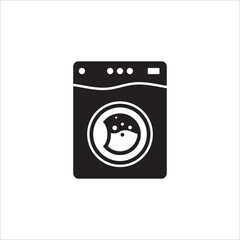Washer vector icon. Washer flat sign design. Wash machine symbol pictogram. UX UI icon