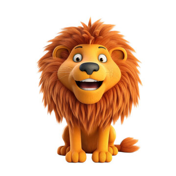 A lion cartoon isolated