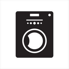 Washer vector icon. Washer flat sign design. Wash machine symbol pictogram. UX UI icon