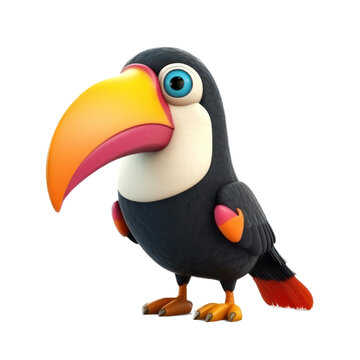 A toucan bird cartoon character