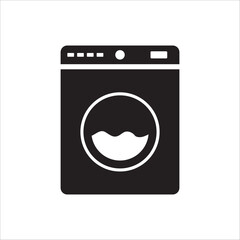 Washer vector icon. Washer flat sign design. Wash machine symbol pictogram. UX UI icon