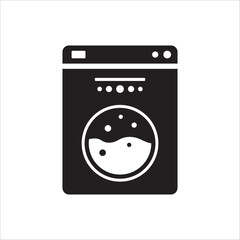 Washer vector icon. Washer flat sign design. Wash machine symbol pictogram. UX UI icon