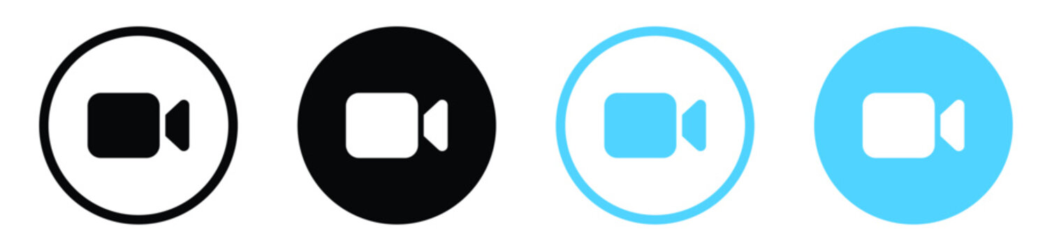 video camera icon for streaming , facetime icons video call symbol