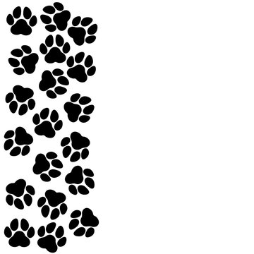 Animal paw background design with copy space	