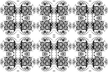 Abstract seamless pattern, seamless wallpaper, seamless background designed for use for interior, wallpaper, fabric, curtain, carpet, clothing, Batik, satin, background, illustration, Embroidery style