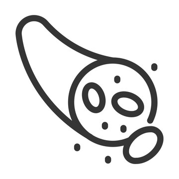 Pixel perfect, editable stroke, up scalable, line, vector bloop icon.