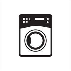 Washer vector icon. Washer flat sign design. Wash machine symbol pictogram. UX UI icon