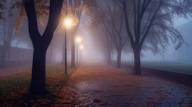 Dark Night Garden Fog, Backgrounds Motion Graphics ft. autumn & darkness -  Envato Elements