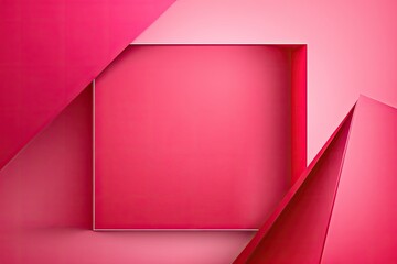 pink abstract background with a square in the center. Generative AI