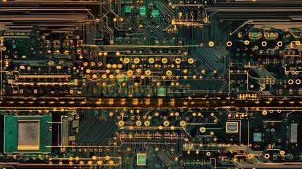 Fototapeta premium MidJourney v5 Generated Circuit Board - Motherboard
