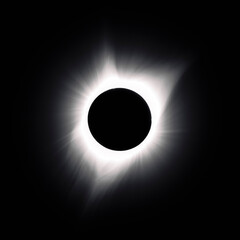 Solar wind seen during a total solar eclipse
