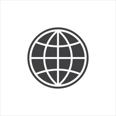 Web icon. Global network icon. Website vector icon. Site flat sign design. Www symbol pictogram. Www icon. UX UI icon