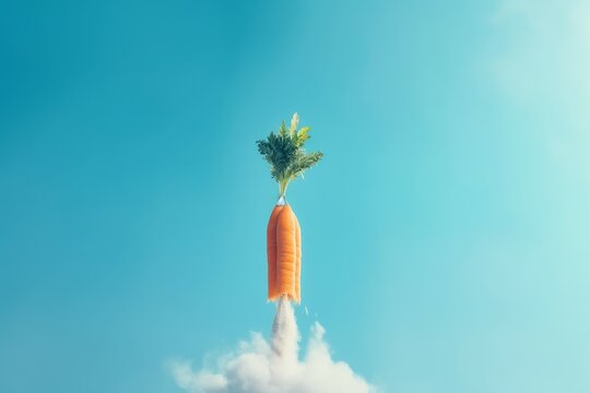 Carrot rocket startup. Generate Ai