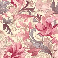 Bold and expressive floral seamless pattern, featuring eye-catching and vibrant designs that are perfect for making a statement with your designs.