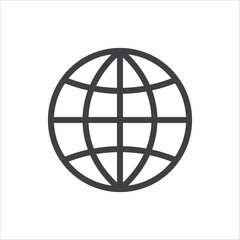 Web icon. Global network icon. Website vector icon. Site flat sign design. Www symbol pictogram. Www icon. UX UI icon