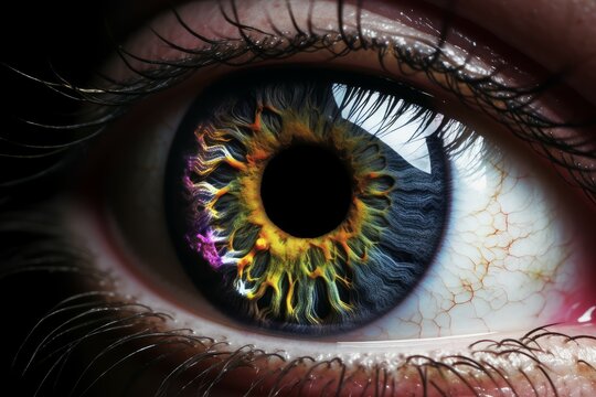 Galactic eye closeup. Generate Ai