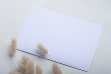 White paper mockup for text or design
