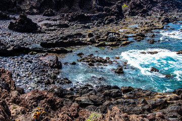 Impressionen von der Küste zwischen Buenavista del Norte und Los Silos auf der Kanareninsel Teneriffa.