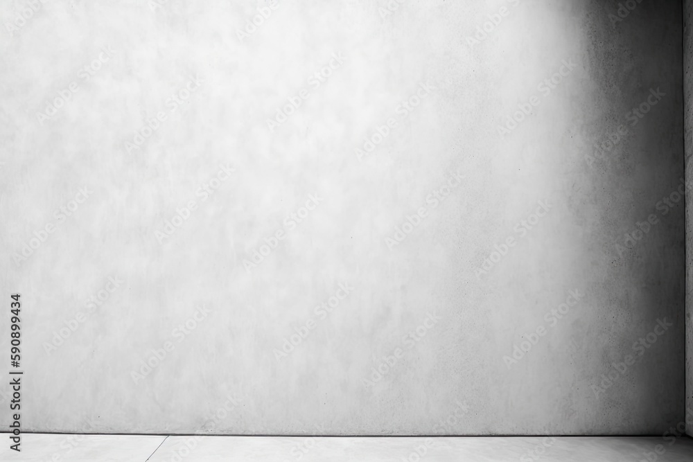 Poster an empty monochromatic room with no visible occupants. generative ai