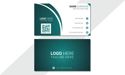 Modern business card design, green modern creative business card and name card, Creative business card design, Official business card design

