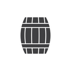 Wooden barrel icon. Wine barrel icon. Barrel flat vector sign. Wine barrel sign. UX UI icon