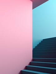 Minimalist architectural abstract area illustration made with Generative AI 