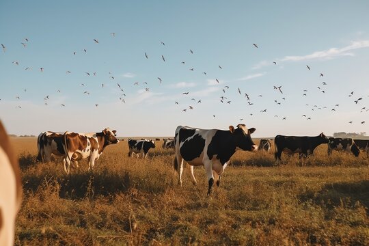 photo of cows grazing nature wallpaper