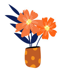 orange flower in a pot