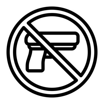 No Gun Line Icon