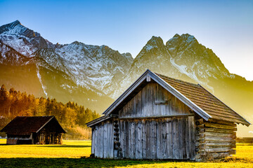 landscape near Garmisch-Partenkirchen - Zugspitze mountain