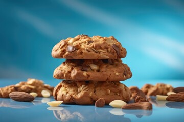 Fototapeta na wymiar Stacked Cookies Generative AI